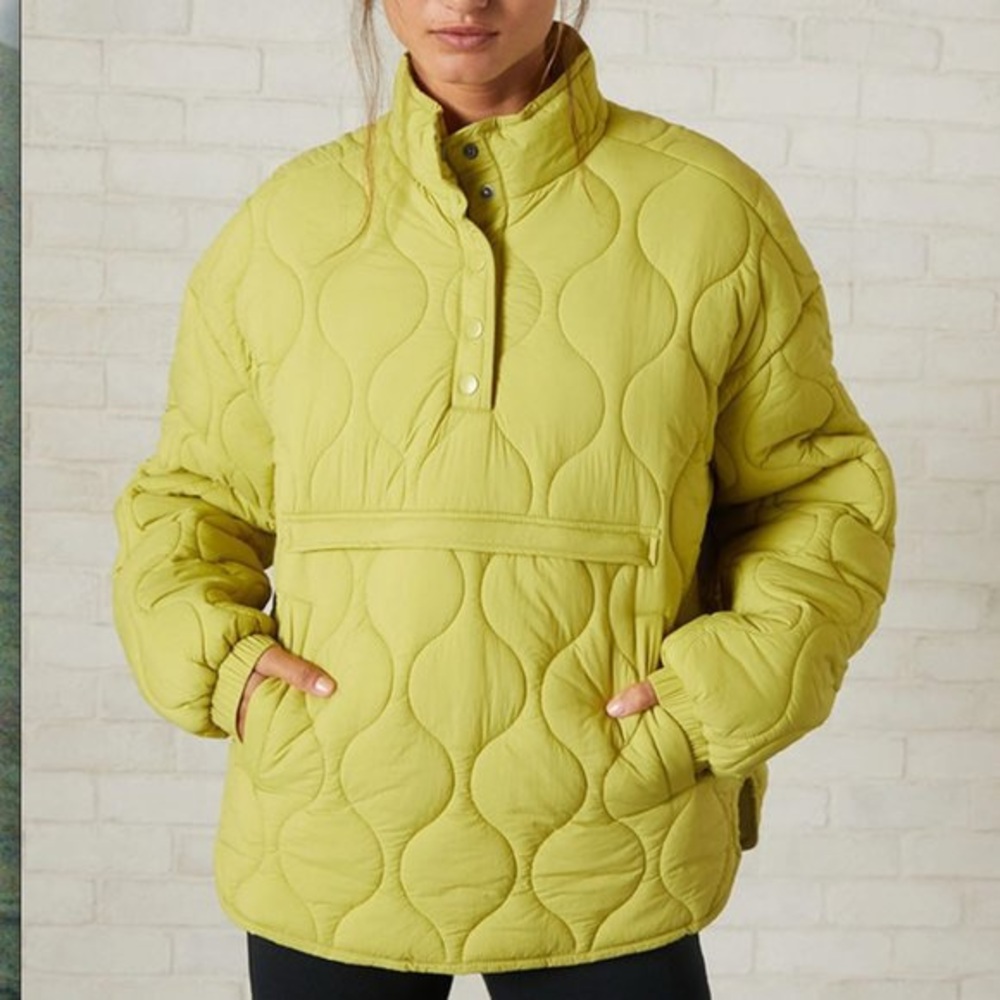 Pacsun Active High Altitude Puffer Sweatshirt Green Size S Never Worn
